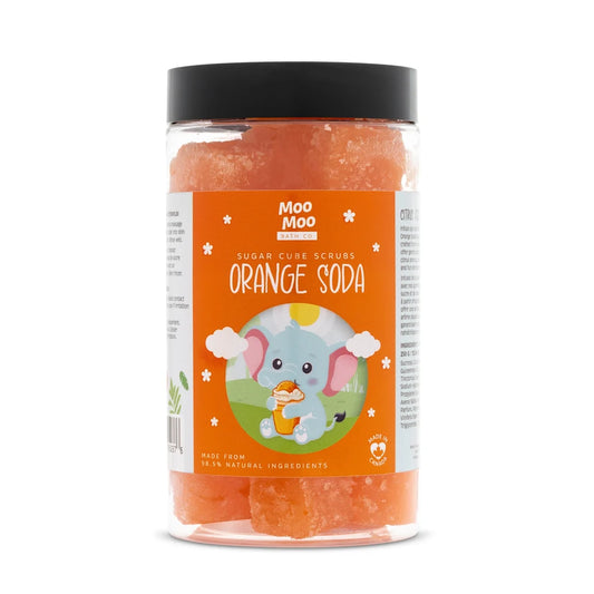 Orange Soda Sugar Cube Scrub for kids, Canadian-made, on Essentara Market